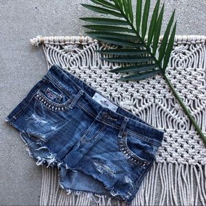 Hollister Distressed Jean Shorts Size 00